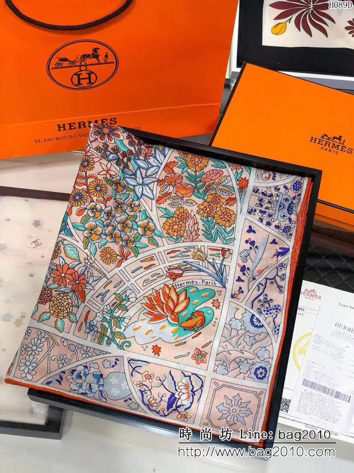 HERMES愛馬仕頂級原單 專櫃最新款人字紋羊絨大方巾 H089 LLWJ6699